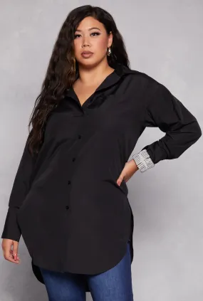 Plus Size High Low Tunic Shirt